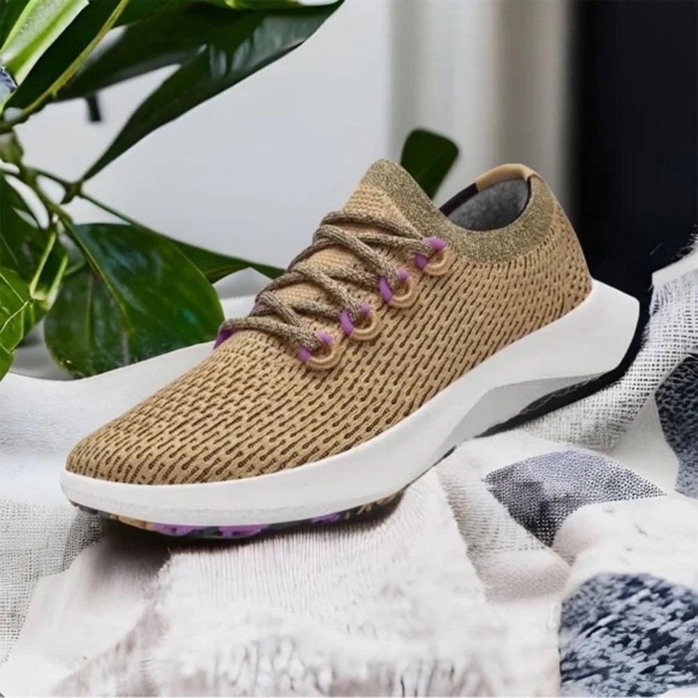 ALLBIRDS LIMITED EDITION:Hazy Beige/Lux Purple (White Sole) Tree Dasher 2 W9.5